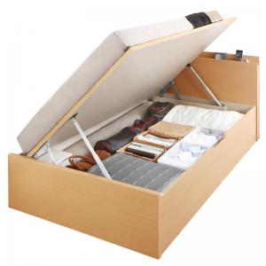 セミダブルベッド 一人暮らし マットレス付き 跳ね上げ式ベッド 電気 コンセント ガス圧 携帯 ベッド下 収納付き 大容量 宮 棚 携帯 リモコン 収納 コンセント スマホ 充電 ナチュラル セミダブルベッド 一人暮らし Sd マットレス付き 跳ね上げ式ベッド ガス圧 ベッド下