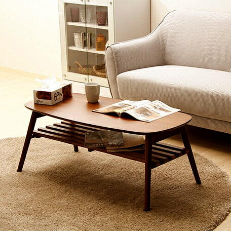 センターテーブル ローテーブル テーブル 楕円 オーバル 折れ脚 送料無料 折りたたみ 棚付き 折れ脚 木製テーブル 木製 リビングテーブル ダイニングテーブル ちゃぶ台 サイドテーブル コーヒーテーブル 送料無料 送料込 ポイント ブラウン 茶色 Woods ウッズ