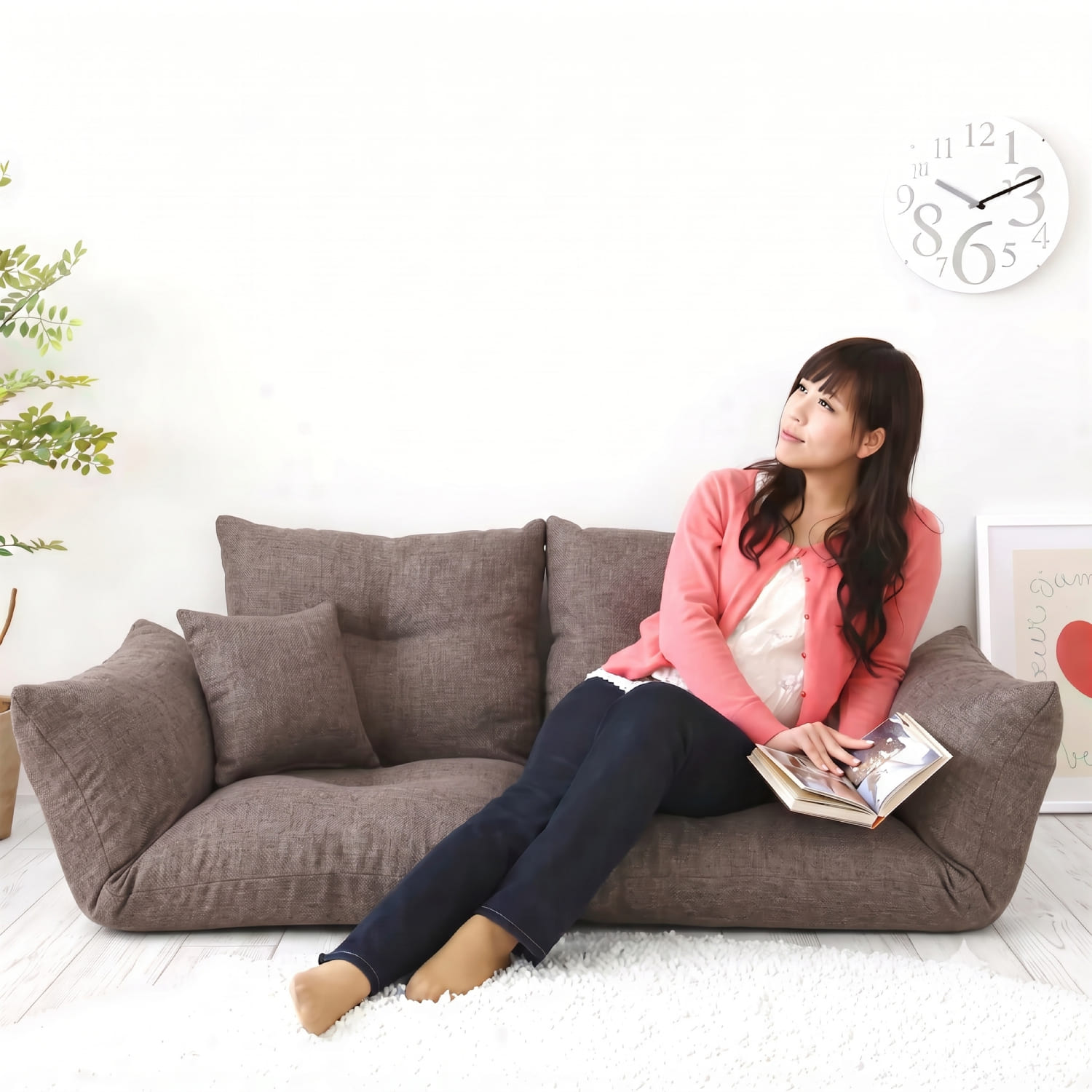 ソファー ソファ 2人掛け 二人掛け 2人用 二人用 コンパクト 小さめ ミニ 軽量 おしゃれ 北欧 安い リビング ソファーベッド ソファベッド 一人暮らし カウチソファー 座椅子 低い ローソファ こたつ リクライニング ふかふか 布 ファブリック 肘付き ブラウン 茶色