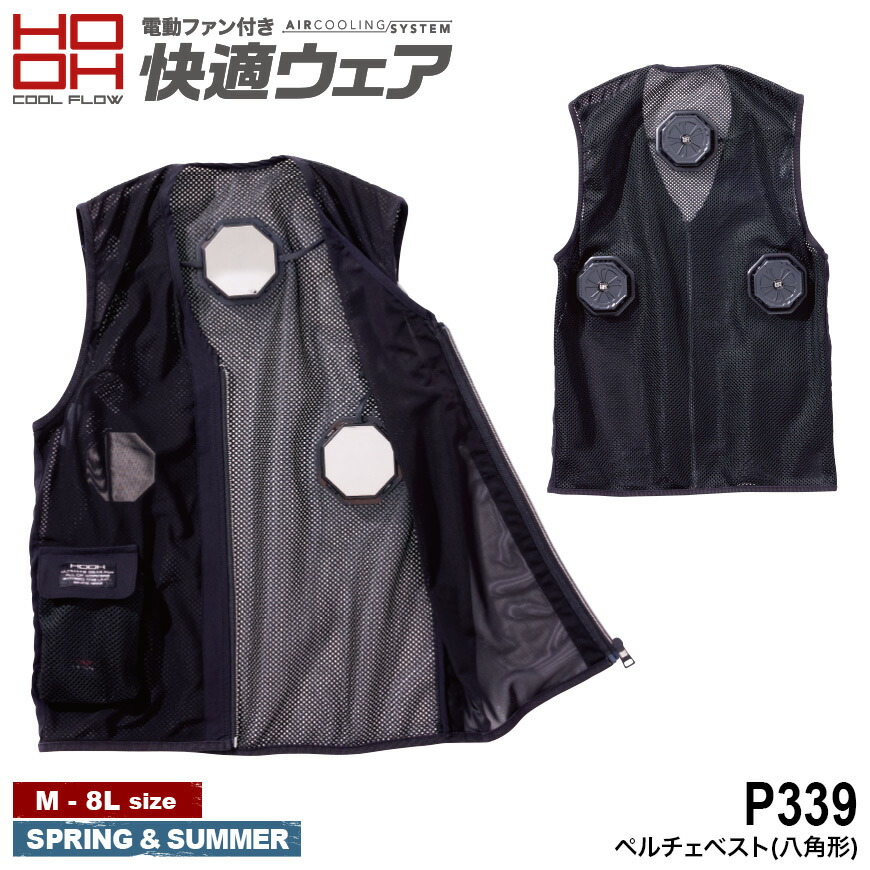 楽天市場】セット快適ウェア PV333 ペルチェベストセット(八角形