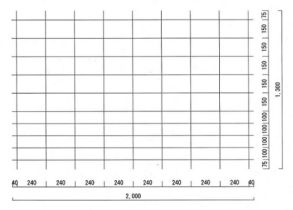 イノシシ・害獣侵入防止溶接金網柵(普通鉄線) 3.2×1300×2000 (5枚セット)