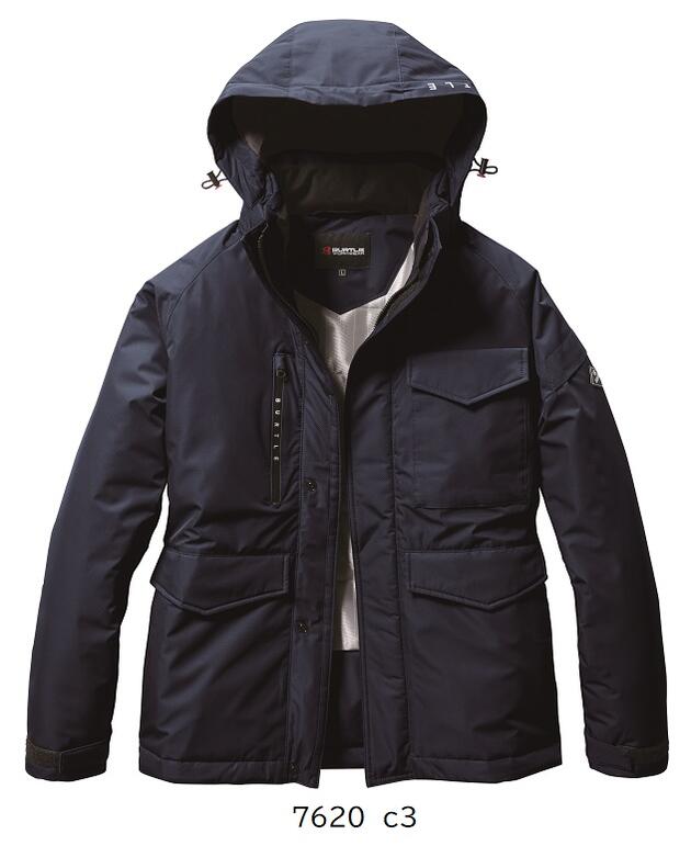 楽天市場】バートル【BURTLE】防水防寒ジャケット 7620 軽量で