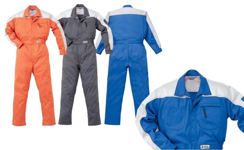 寛斎スパルコット107 続き服S-5L 綿70%ポリエステル30%帯電防止 二層構造糸 シキボウ 山田辰オートバイ 秋冬物つなぎ服