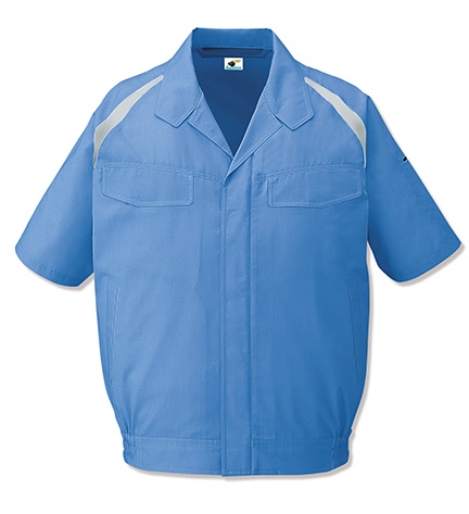 エコドビー製品制電85110 半袖ブルゾン4L5L 春夏作業服 ポリエステル６５％綿３５％ 自重堂