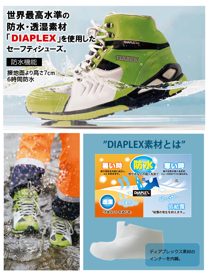 楽天市場 安全靴 22 5 28 0cm タルテックス Tultex 防水 透湿 Diaplex ディアプレックス 紐タイプ ハイカット セーフティーシューズ 作業靴 おしゃれ 安全スニーカー メンズ レディース 男女兼用 アイトス Aitoz Az Workcompany