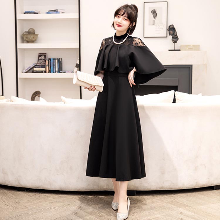 結婚式 レース レディース 二次会 可愛い 袖あり ワンピース パーティードレス 謝恩会 フリル 七分袖 きれいめ ロング丈 服装 体型カバー 同窓会 披露宴 お呼ばれ 成人式 大人 フォーマル フォーマルドレス 20代 30代 40代