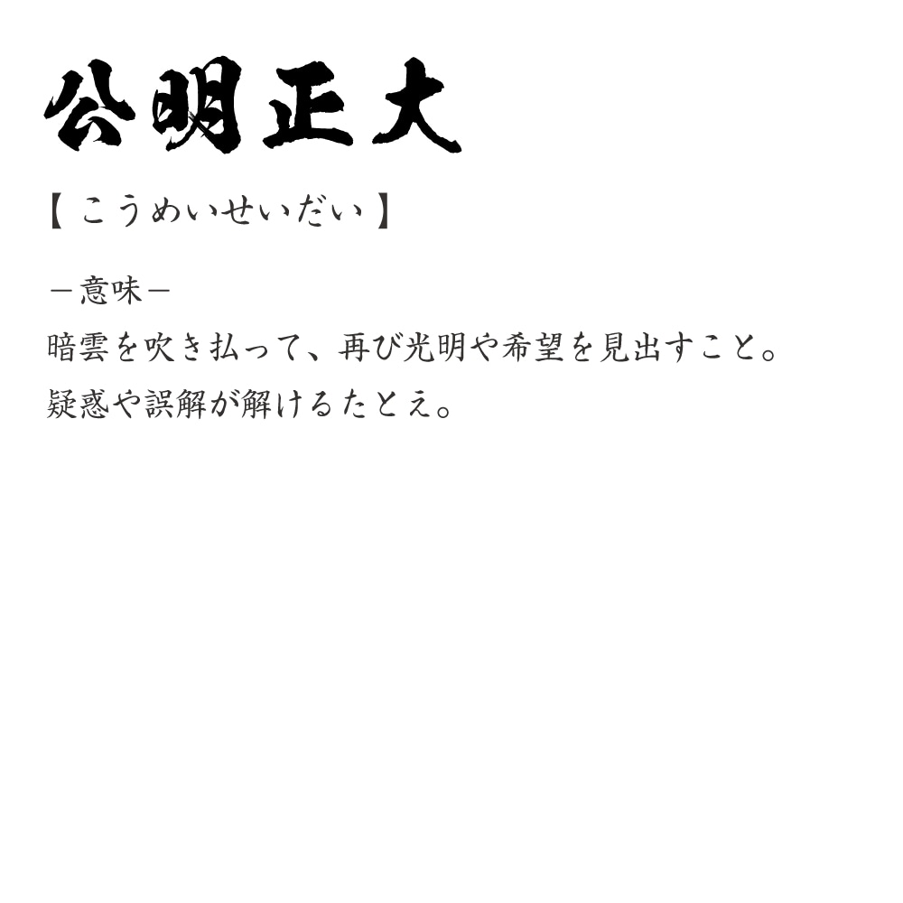 楽天市場 公明正大 こうめいせいだい オリジナル Tシャツ 書道家が書く プリント Tシャツ 四字熟語 メンズ レディース キッズ S M L Ll Xl Xxl 1 130 140 150 G S G M G L つなぎ服と作業服のワークプロ