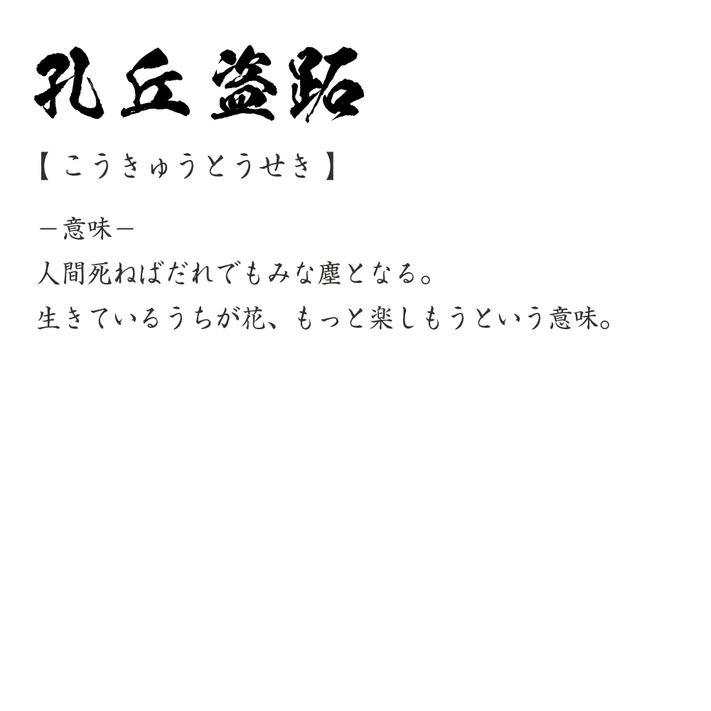 楽天市場 孔丘盗跖 こうきゅうとうせき オリジナル Tシャツ 書道家が書く プリント Tシャツ 四字熟語 メンズ レディース キッズ S M L Ll Xl Xxl 1 130 140 150 G S G M G L つなぎ服と作業服のワークプロ