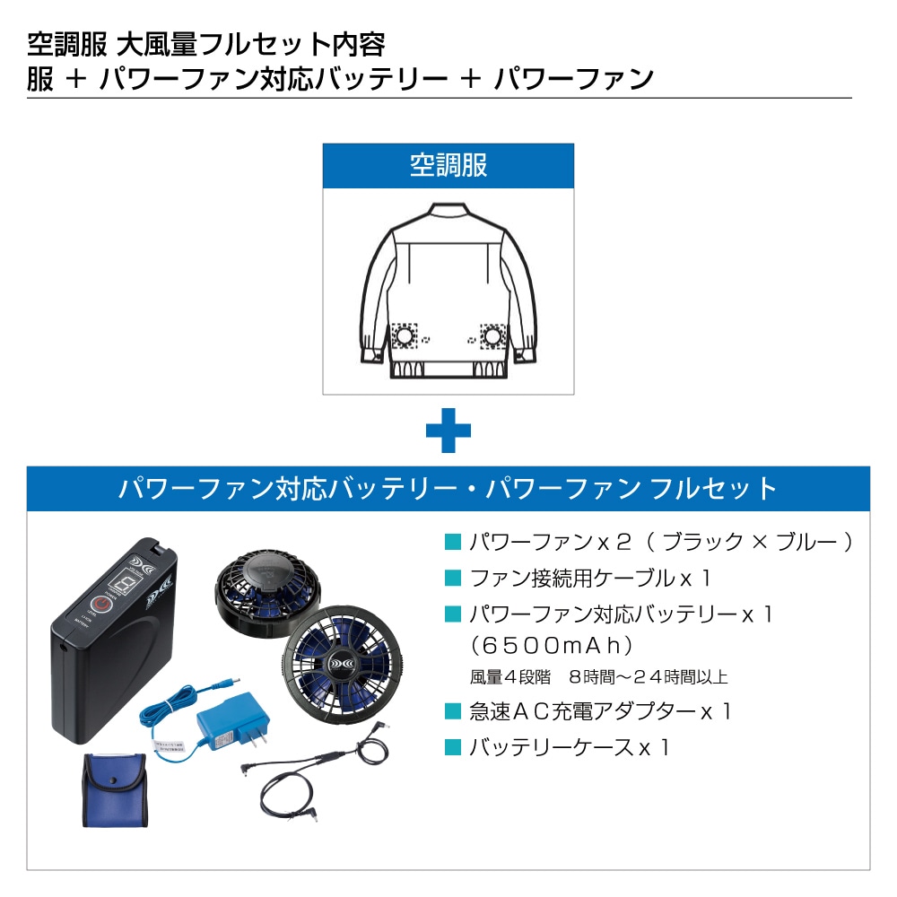 空調服 セット (大風量フルセット) L LL 54020 4L 春夏 おすすめ 作業 ...