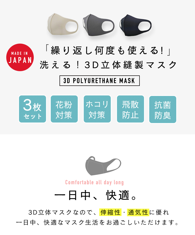 楽天市場 送料無料 在庫あり 日本製 マスク 繰り返し 洗える マスク