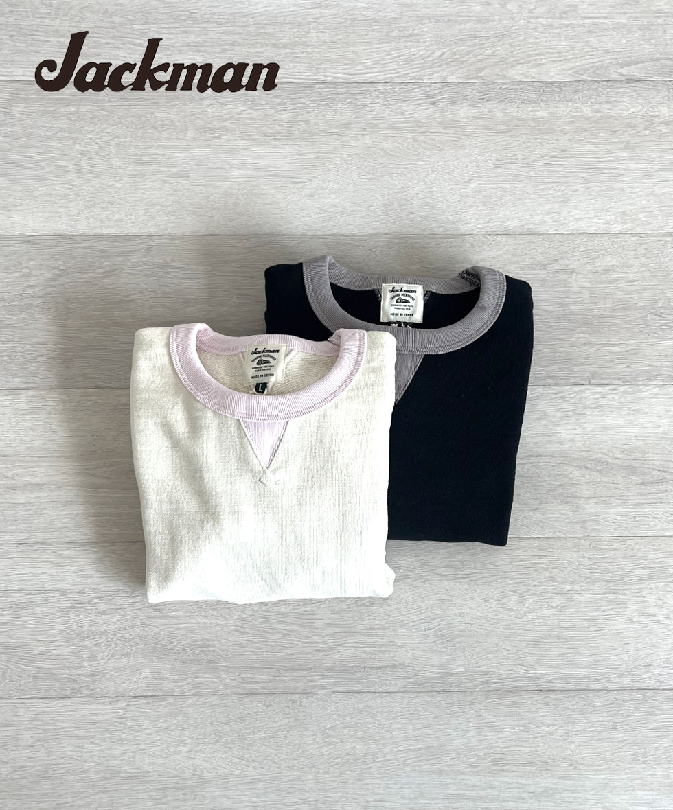 Jackman GG Sweat Crewneck ジャックマン GG裏毛 クルーネックスウェット フラットシーマ 2026SS 新色 メンズトップス