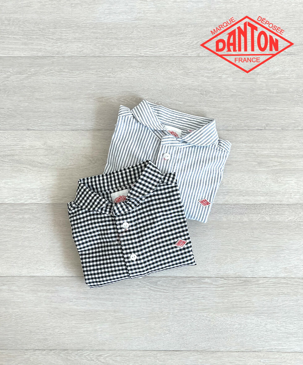 DANTON Women's Oxford Round Collar Pullover Shirt Pattern ダントン 定番 丸襟コットンオックスプルオーバーシャツ ストライプ ギンガムチェック 11,963円
