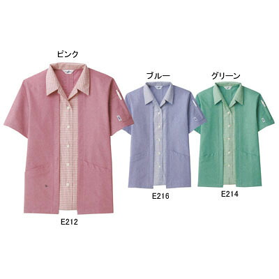 作業着 作業服 ベスト E216 半袖スモック S-4L[作業服から事務服まで総アイテム数10万点以上!][綺麗で丁寧な刺しゅう職人の店]