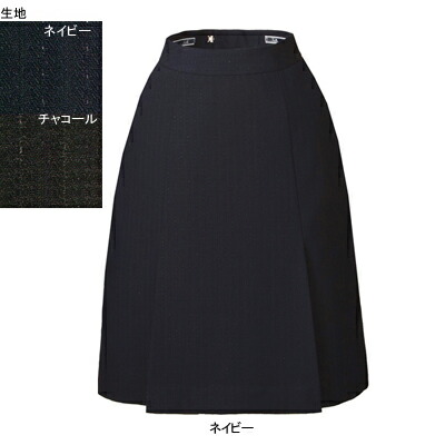 超特価激安 スカート ヌーヴォ 事務服 制服 オフィスウェア Fs 15号 ネイビー7 バックアップウエストプリーツスカート