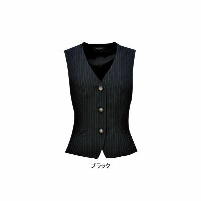 事務服・制服・オフィスウェア ピエ V9420-99 ベスト(3ツボタン) 9号・ブラック