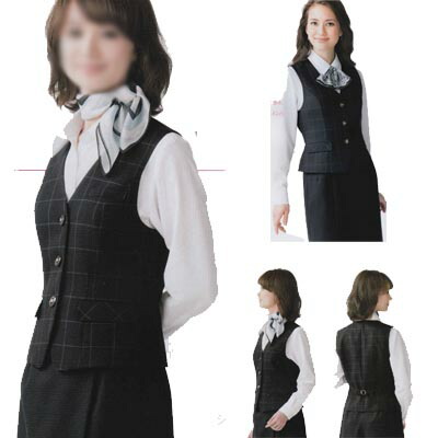 事務服・制服・オフィスウェア ユニレディ U5137 ベスト 17号〜19号