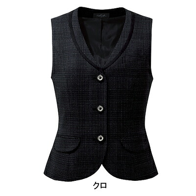 事務服・制服・オフィスウェア ピエ V8110 ベスト（3ツボタン） 5号-15号