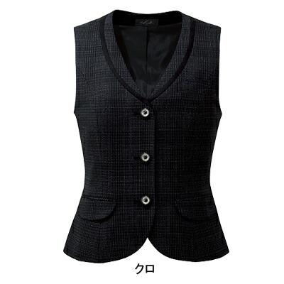 事務服・制服・オフィスウェア ピエ V8110 ベスト（3ツボタン） 21号