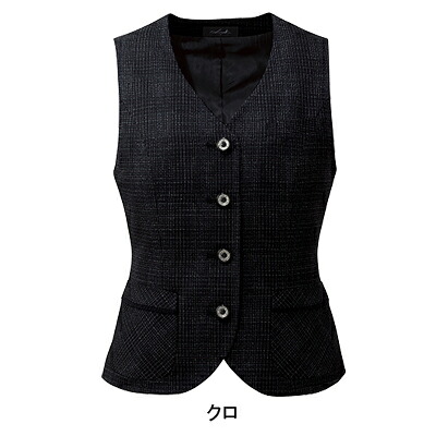 事務服・制服・オフィスウェア ピエ V8111 ベスト（4ツボタン） 17号-19号