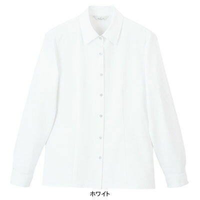 事務服・制服・オフィスウェア ピエ B2611-01 長袖ブラウス 19号・ホワイト