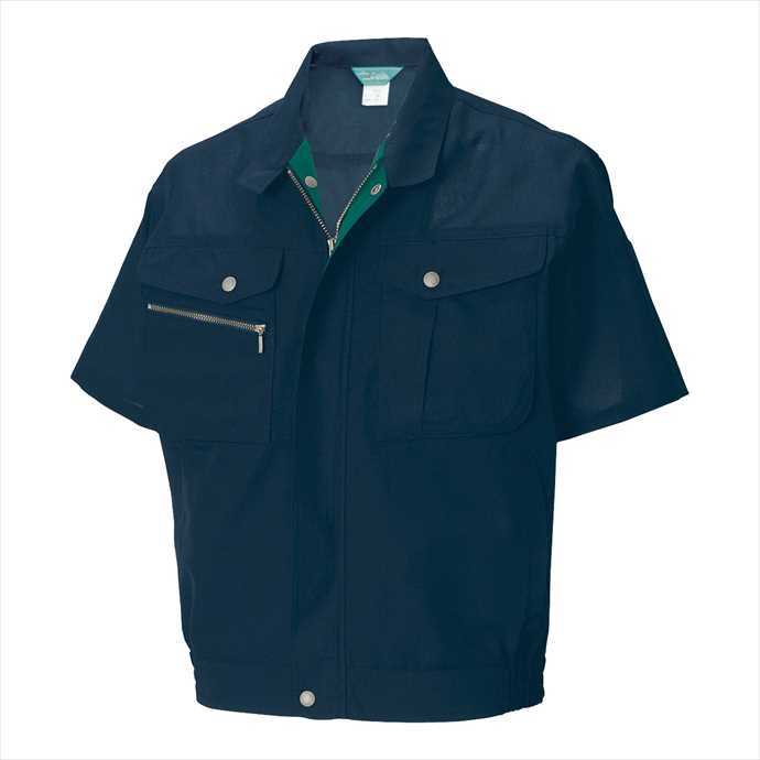 TS DESIGN (TSデザイン) 半袖ブルゾン ネイビー 7156 2002 作業服 ユニフォーム TOP SHALETON