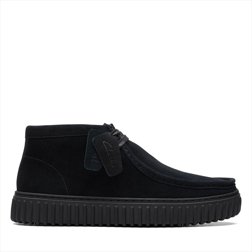 クラークス Clarks TORHILL HI メンズ トーヒルハイ メンズ ユニセックス ブラックスエード 26173664 BLACK-SDE
