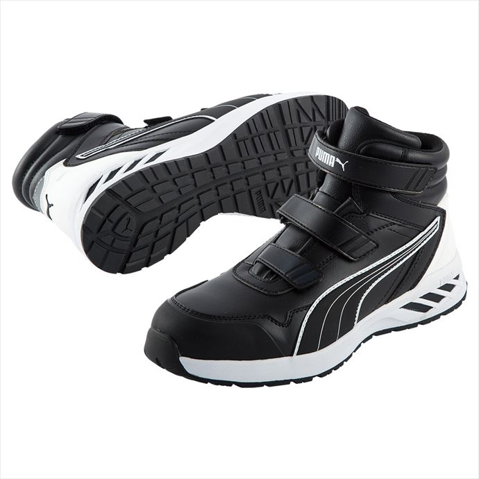 ピューマ セーフティ PUMA SAFETY Rider2.0 Black Mid 63.352.0 黒いこと メンズ ユニ一発やる 安全性のある靴