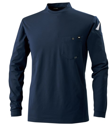 tora 5951-617 寅壱 長袖労働者の一団のど首Ｔシャツ 進め方服 進め方着 働き口着 分かりやすい かっこいい 今めかしい 細工物御召しもの