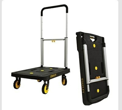 STANLEY プラットホーム貨物自動車 多役立つこと手押し車 キャスター折りたたみ納める可 PLAT TRUCK 手押し車 折りたたみ 持ちはこび手押し車 持っていく車 耐荷重 大型 積貨委託貨物行き方 引き越す バス発着場 御役目用 お役目用