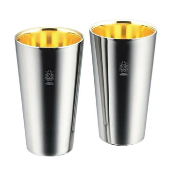 18-8ステンレスW構造タンブラー2PC(内面24金メッキ) TM-033 0233019｜ワールドデポ