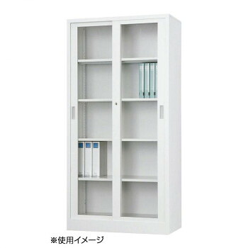 豊國工業 36深型ガラス引戸書庫 TS-36DG CN-85色(ホワイトグレー)|ワールドデポ