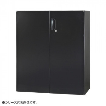 豊國工業 壁面収納庫浅型両開きH1050(下置) ブラック HOS-HRDSX-B CN-10色(ブラック)｜ワールドデポ