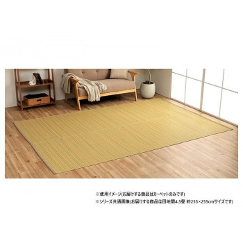 日本製 洗えるい草調引っ敷き ベージュ 団地間4.5畳 約255×255糎 1090030020402