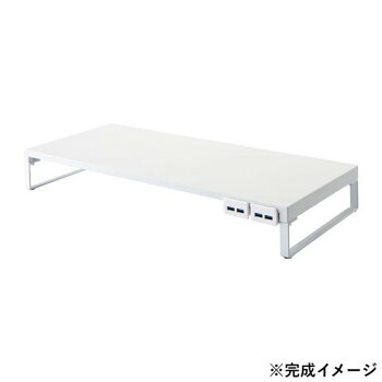 LIHIT LAB.(リヒトラブ) 机上台 幅590粍 USB3.0こしき付 白 A-7334-0