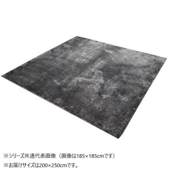 ソフトシャギー調引っ敷き ラルジュ 3畳 GY 200×250珊 1280200131303