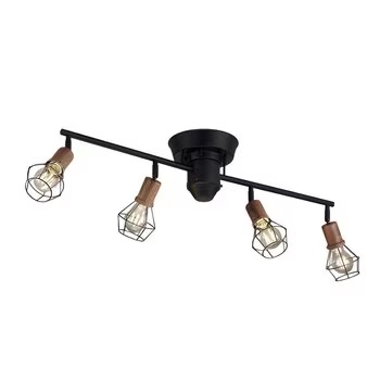 大光電機 LEDロッドスポットライト ヴィンテージスタイル 4灯 キャンドル色 1000ルーメン ブラック DXL-81497 DAIKO LED Rod Spotlight Vintage Style 4 Lights candle color 1000 Lumens Black DXL-81497 LED 省エネ 節電 長寿命