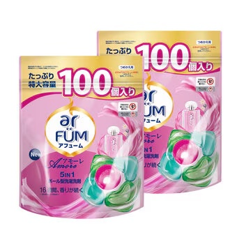 arFUM アフューム アモーレ ジェルマジックボール 衣料用洗濯洗剤 100個入りx 2パック arFUM Amore Gel Magic Ball type Laundry Detergent 100 CT x 2 Pack 大容量 まとめ買い お買い得 大掃除 清掃 家事ラク 時短