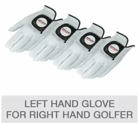 Lサイズ【4パック】カークランドシグネチャー ゴルフ グローブ Kirkland Signature Golf Glove 右打ちゴルファー用 グリップ力 耐湿性