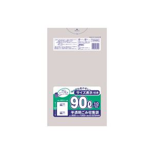（まとめ）容量表示入りポリ袋 90L 10枚入×30パック 8,658円