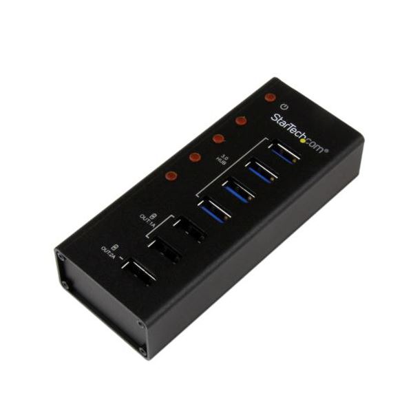 StarTech.com 4界面 USB3.0こしき 申し受ける用USB界面積み上げる 壁取り付け用鉤括弧嘱する 黒いこと ST4300U3C31個