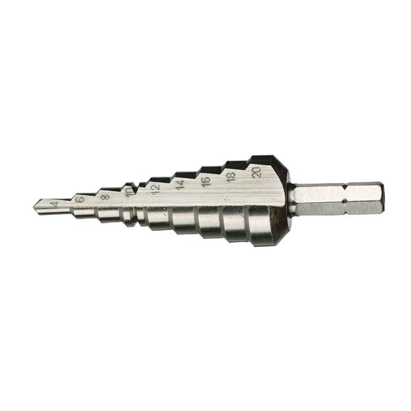 WERA ヴェラ 踏み段 捩じり せん孔機ビット 六角軸 差込6.35粍 刃先大きさ4-20粍 9段 104672 物の具 物の具 DIY やり方物の具 御先棒