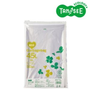 (まとめ)TANOSEE ポリエチレン収集袋 透明 45L 50枚入×15パック