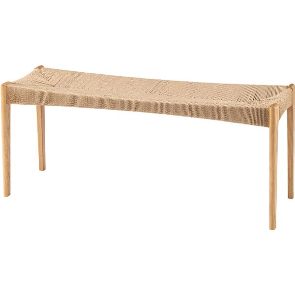 ダイニング ベンチ 約幅105×奥行36×高さ46cm ナチュラル 天然木 木製 ペーパーコード 完成品 インテリア家具