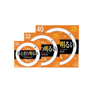 蛍クス（NEC） 螢光照明ランプ 生存期間ルックHGX 環形スタータ形 40W形 3波長形 白熱電球色 FCL40EX-L／38-X1書き割り（5本）