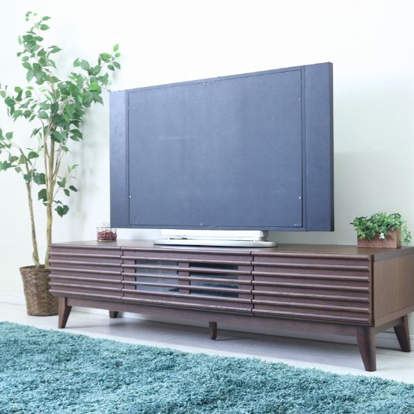 テレビ受像機台 テレビ受像機ゲーム盤 約幅150×奥ふかさ42.5×高さ38糎 赤銅色 ルーバー 脚付き添い人 リビング 昼御飯 室内装飾調度品【代引不可】
