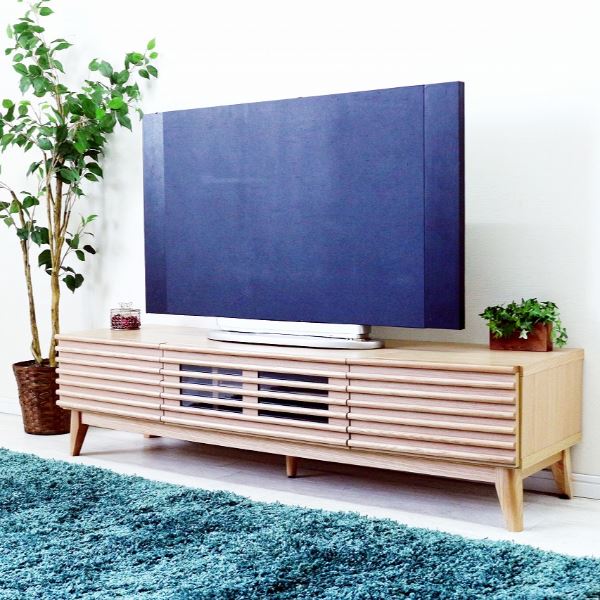 テレビ受像機台 テレビ受像機ゲーム盤 約幅150×奥ふかさ42.5×高さ38糎 自然的 ルーバー 脚付き添い人 リビング 昼ご飯 室内装飾調度品【代引不可】