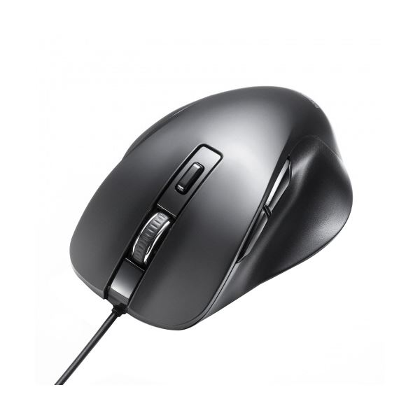 （まとめ） サンワサプライ有線青碧LED二十日鼠（5名取り草） 黒いこと MA-YB518BK 1個 【×3書き割り】