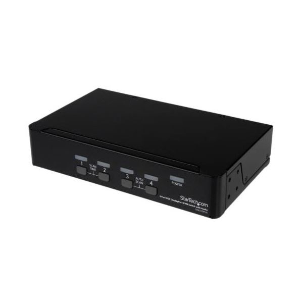 StarTech.com 4界面DisplayPort KVM取り替えっこ 黒いこと SV431DPUA 1台