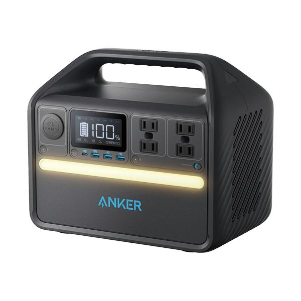 アンカージャパンポータブルワット数 Anker 535 Portable Power Station 512Wh 黒いこと A17515121台