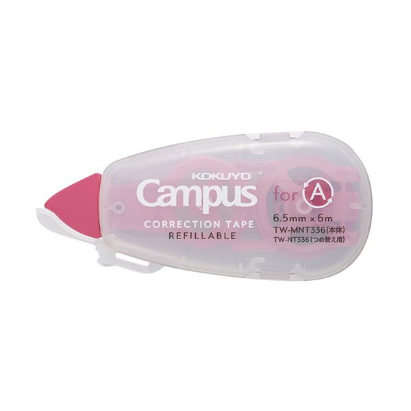 （まとめ） コクヨキャンパスノートの悧巧の切り換える磁気テープ つめ替え手合い 本体 A罫用 6m さくら色 TW-MNT3361書き割り（10個） 【×5書き割り】